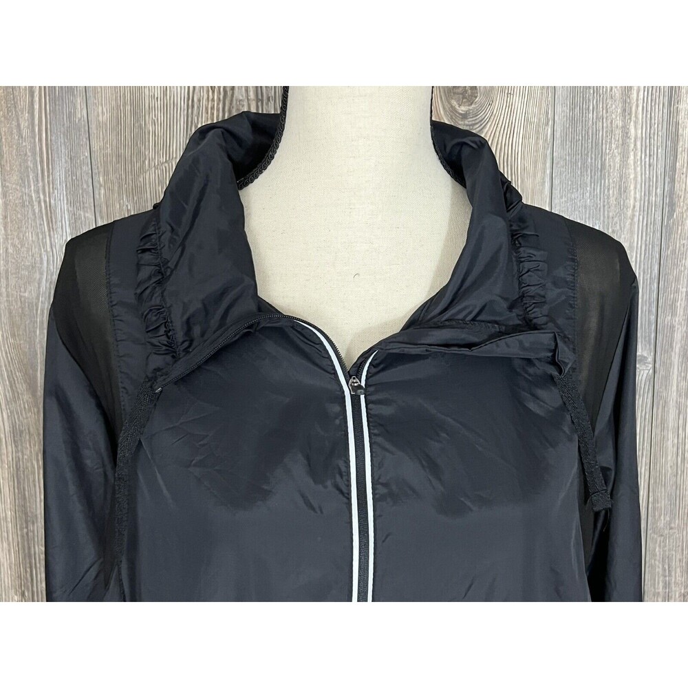 Fabletics Athletic Jacket Black, Full Zip, Mock N… - image 2